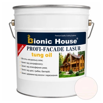 Фарба для дерева PROFI-FACADE LASUR tung oil 10 л Білий