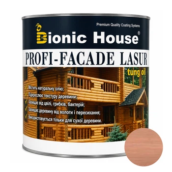 Фарба для дерева PROFI-FACADE LASUR tung oil 1л Індіго