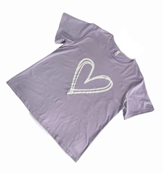 Пижама женская комплект шорты + футболка, Сиреневая, 2XL