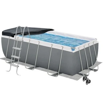 Каркасный бассейн Bestway 56456-4в1, 412 х 201 х 122 см (подстилка, стремянка, тент)
