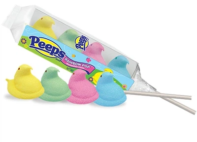 Маршмеллоу на паличці Peeps Marshmallow Chicks Rainbow Pop Курчата 39г