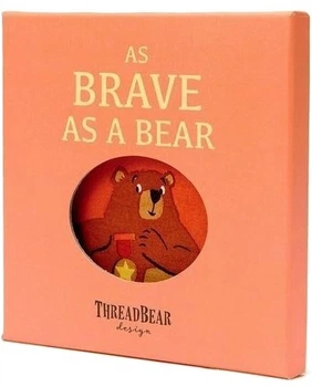 Книжка м'яка ThreadBear Design сенсорна Сміливий як ведмідь 64035 (5060588640352)