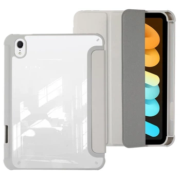 Чохол Clear Acrylic для iPad mini 7 (2024) / mini 6 (2021) 8.3" з місцем для стілусу Сірий
