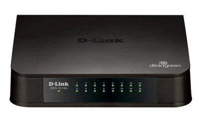 Комутатор D-Link DES-1016A/E Unmanaged Switch 16x100Base-TX, plastic case