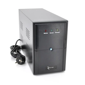 ДБЖ Ritar E-RTM1000 (600W) ELF-L, LED, AVR, 3st, 3xSCHUKO socket, 2x12V7Ah, metal CaseQ2 (405*195*285)10 кг (340*120*190)