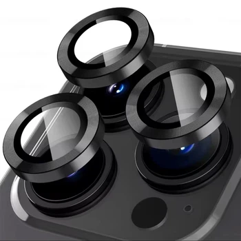 Защитное стекло на камеру iPhone 13 Pro / iPhone 13 Pro Max глянцевый черный (ЕС-2267I13PD5)