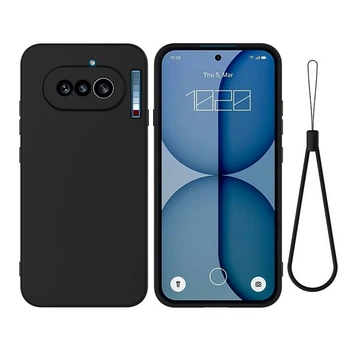 Чехол Silicone Cover Full для Nothing Phone (4a) со шнурком - петлей black