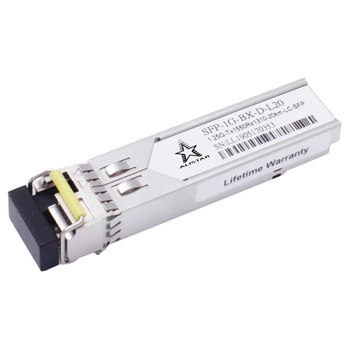 Модуль ALISTAR SFP-1G-BX-D-L20 для коммутаторов SFP 1G 1SM WDM LC 20KM TX1550/RX1310nm