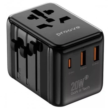Універсальний адаптер Proove Trip 20W Black (TATL20310001)