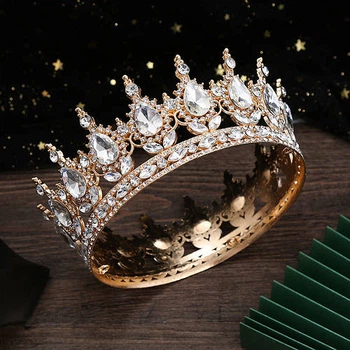 Орнамент для торта, диадема, тиара (железная) золото с серебром