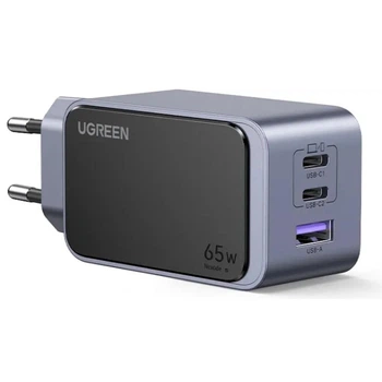 Мережевий зарядний пристрій UGREEN X553 Nexode S USB-A+2xUSB-C 65W GaN Tech Fast Charger Space Gray (35042)