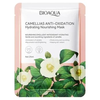 Тканевая маска для лица с экстрактом камелии Bioaqua Camellias Anti-Oxidation Hydrating Nourishing Mask, 25 мл