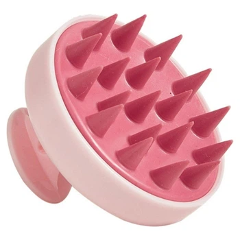 Щетка для мытья волос и массажа головы розового цвета Pink
