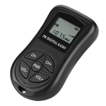 Карманный мини-радиоприемник с LED-дисплеем, наушниками и ремешком Радио-FM Black