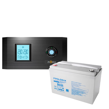 Комплект автономного енергозабезпечення nJoy Aira 600 500W + Prologix PL12-100GEL 1.2kWh Black