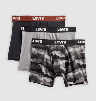 Чоловічі боксери труси набір з 3 шт Levi`s boxers camo grey розмір L