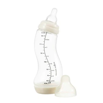 Антиколиковая бутылочка Difrax S-bottle Natural с силиконовой соской 250 мл молочный (706 Popcorn)