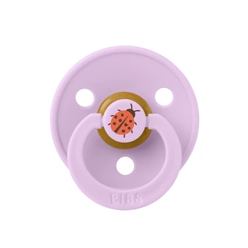Соска пустушка Studio Colour 0-6 міс Latex Round Violet sky Ladybug
