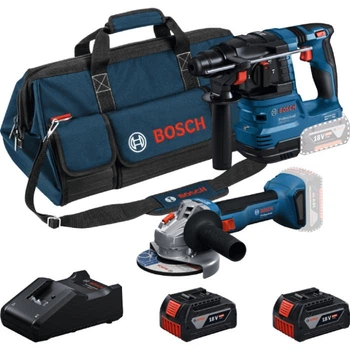 Набір PRO інструментів Bosch GWS 18V-8 + GBH 18V-22 + 2 x GBA 4.0Ah + GAL 18V-40 + сумка M-bag (0615V0003C)
