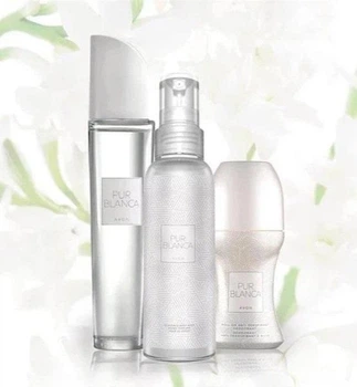 Жіночий парфумований набір Avon Pur Blanca 3 в 1 туалетна вода 50 мл,спрей 100 мл,,дезодорант 50 мл