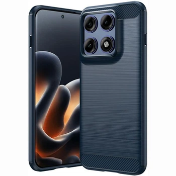 Силіконовий (TPU) чохол UniCase Carbon для Motorola Edge 70 Pro - Blue