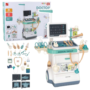 Ігровий набір LEAN Toys Медичний візок РТГ, ЕКГ (25099) (5905991061663)