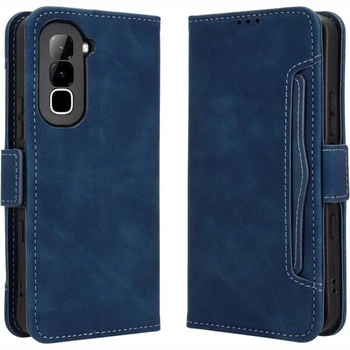 Чехол-книжка с карманами Deexe Wallet Stand для Infinix Hot 70 - Blue