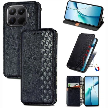 Чехол Deexe Rhombus Wallet для Xiaomi 17T - Black