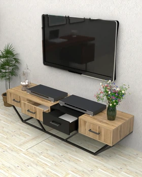 Тумба под телевизор в стиле лофт EcoLoft Вестар DSP-1473-1 Дуб Аппалачи
