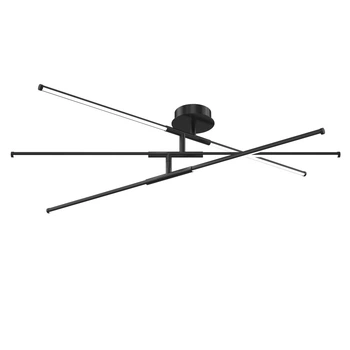LED люстра стельова 40W 3000-4000-6000K чорна поворотна Sneha (995516)