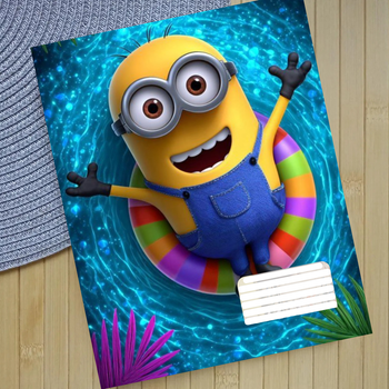 Тетрадь Миньоны Minions на скобе 18 листов линия (32662)