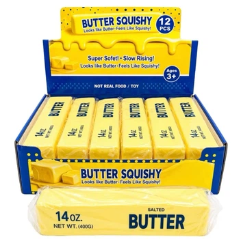 Вершкова олива сквіш 25 см Butter іграшка антистрес шматок вершкового масла батер сквіш