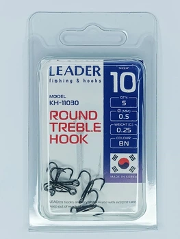 Трійник Leader ROUND TREBLE № 10 (5 hooks)