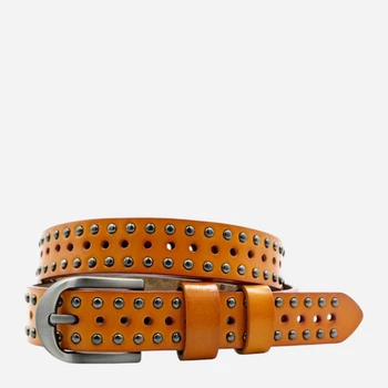 Ремень женский из натуральной кожи Weatro zhin-kit-23k-0084 110 см Рыжий (3090411727)