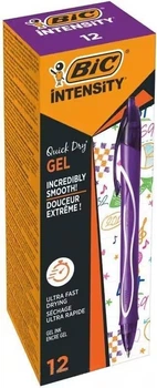 Набір гелевих ручок BIC Intensity Quick Dry 0.7 мм Фіолетовий 12 шт (3086123537606)