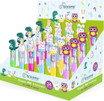 Набір кулькових ручок Beniamini Mini 4 кольори 0.5 мм 24 шт (5904441162066)