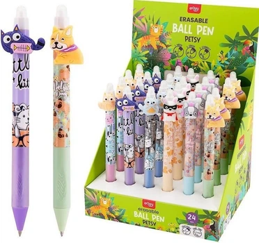 Набір кулькових ручок Easy Stationery Petsy 07 мм 24 шт (5905339449658)