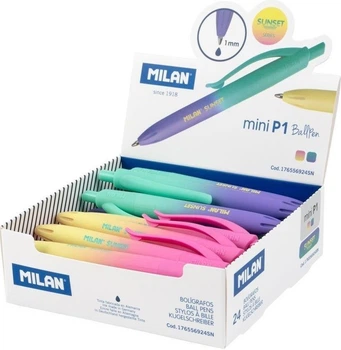 Набір кулькових ручок Milan Sunset P1 Mini Touch 1 мм 20 шт (8411574109006)