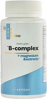 Магній+Комплекс вітамінів групи Б Mg+B-complex ABU 60 капсул (4820255570488)