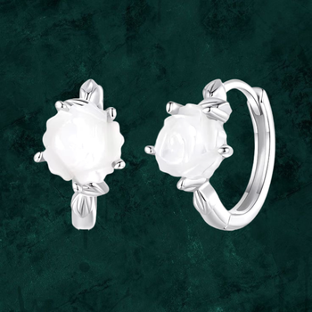 Серебряные серьги «Розы»