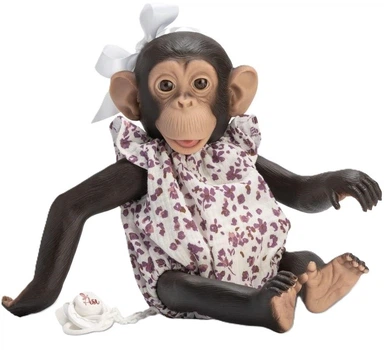 Figurka Asi Animal Reborn Małpka Lola w rampersie w kwiatki 32 cm ASI0607890 (8435384459991)