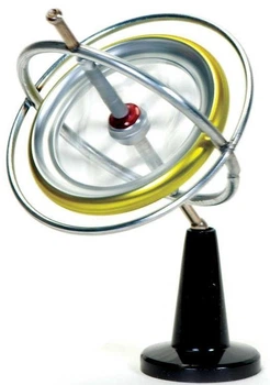 Żyroskop edukacyjny dla dzieci One for Fun metalowy z podstawką 10 cm 00108 (5038728001080)
