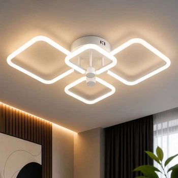 Люстра потолочная светодиодная LED Light House SRS-20621/2+2 WT 72W белая