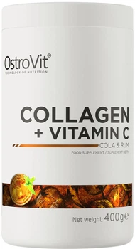 Колаген OstroVit Collagen + Vitamin C порошок 400 г Cola with Rum (5903933920160)