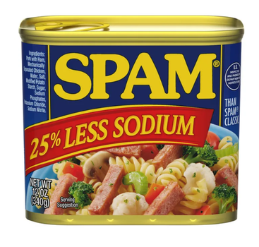 Консервированное мясо с пониженным содержанием соли Spam Less Sodium 340 г