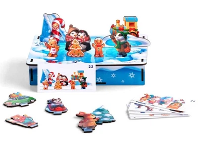 Развивающая игра с карточками Новогодняя панорама, UBEE, ПСД230