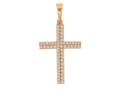 Кулон XUPING Позолота 18K "Хрест з кристалами" для ланцюжка до 6мм (329513)