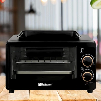 Електрична духовка 2в1 HM-748 Hoffmans Electronics міні електропіч гриль настільна 800W з таймером для дому