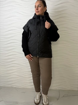 Куртка-жилетка оверсайз Чорний 26690/2XL