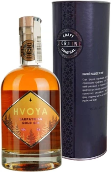 Джин HVOYA Carpathian Gold 0.5 л 40% в подарочной упаковке (4820269299573)